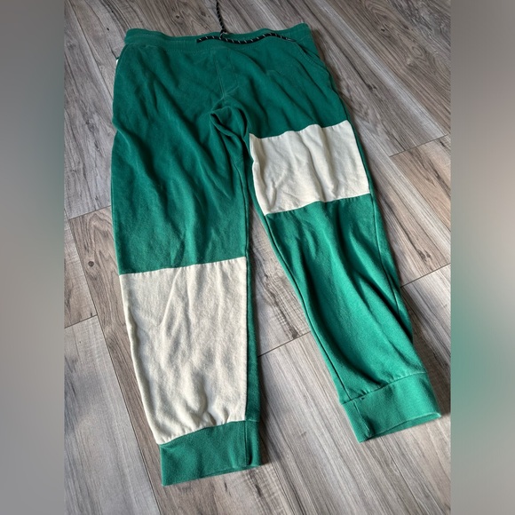 Edgar and Ash Sweat Set Color blocked Hoodie & Jogger in Green & Tan Size XL - Picture 7 of 10